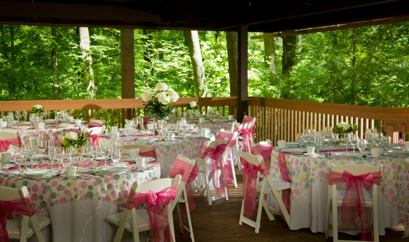 Frost painting the trees what a beautiful backdrop for any wedding