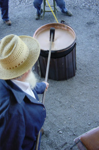 Stirring Apple Butter at Yoder's 