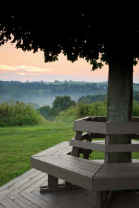 Hilltop meadow with views over the hills in Ohio's Amish Country